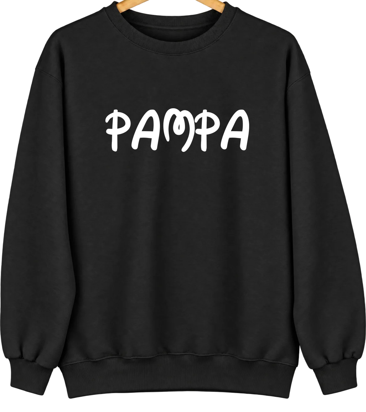Pampa, Texas Hometown Crewneck — Black