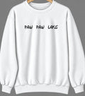 Paw Paw Lake, Michigan Hometown Crewneck — White