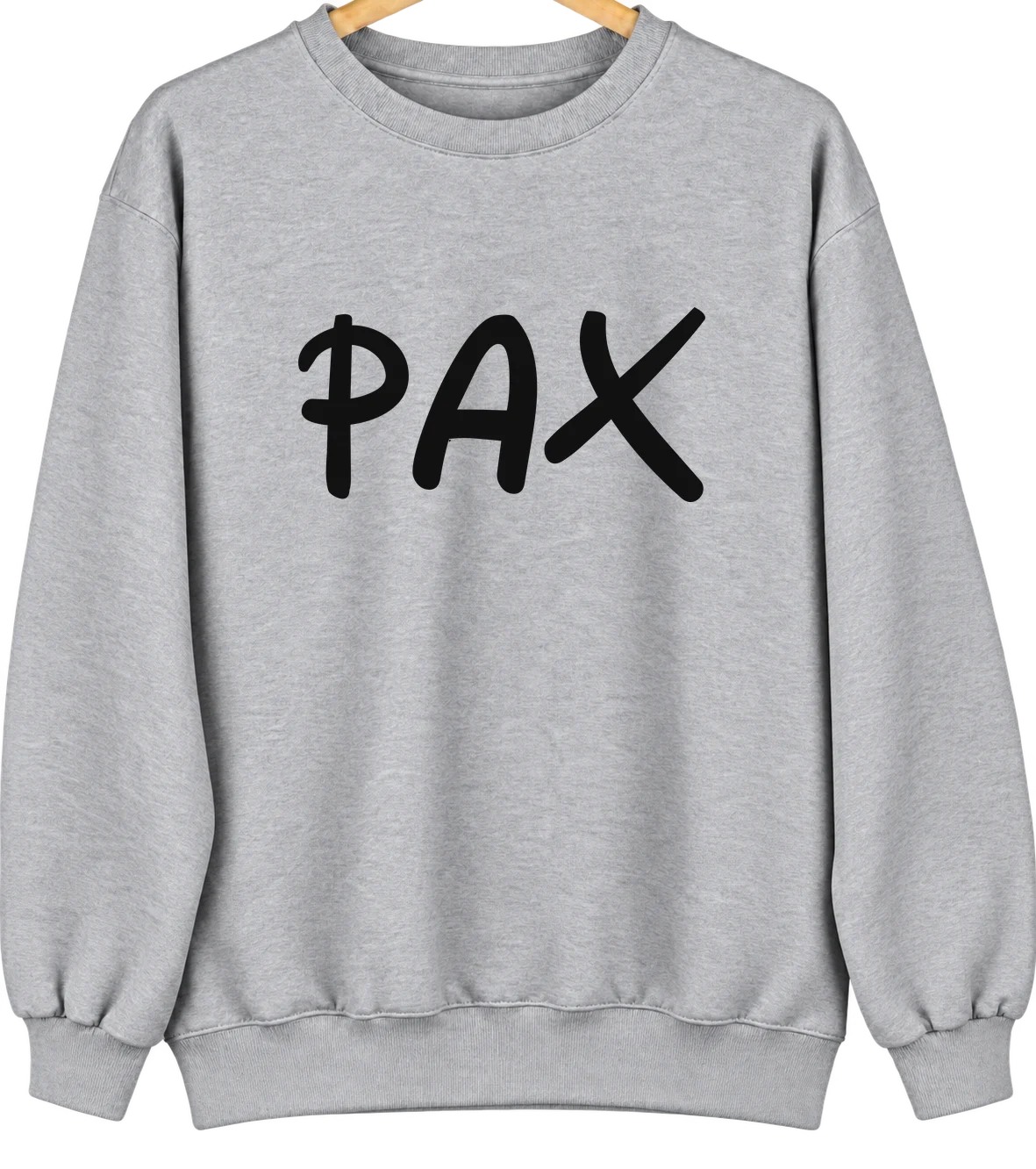 Pax, West Virginia Hometown Crewneck — Sport Grey