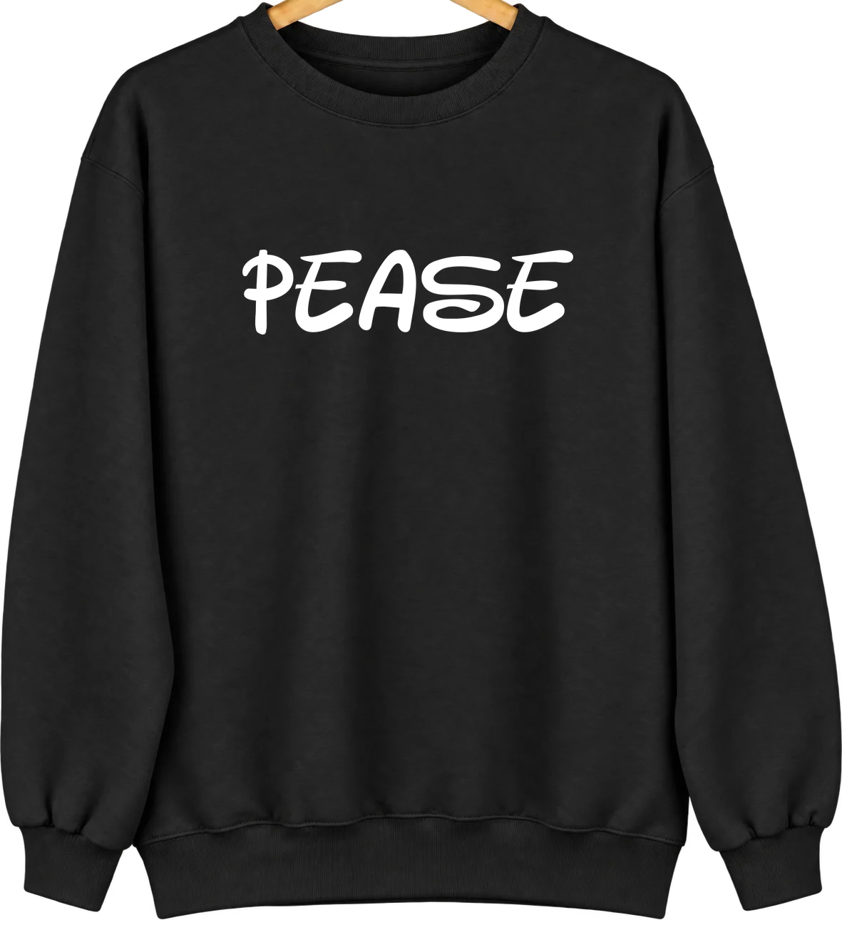 Pease, Minnesota Hometown Crewneck — Black