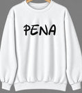 Pena, Texas Hometown Crewneck — White