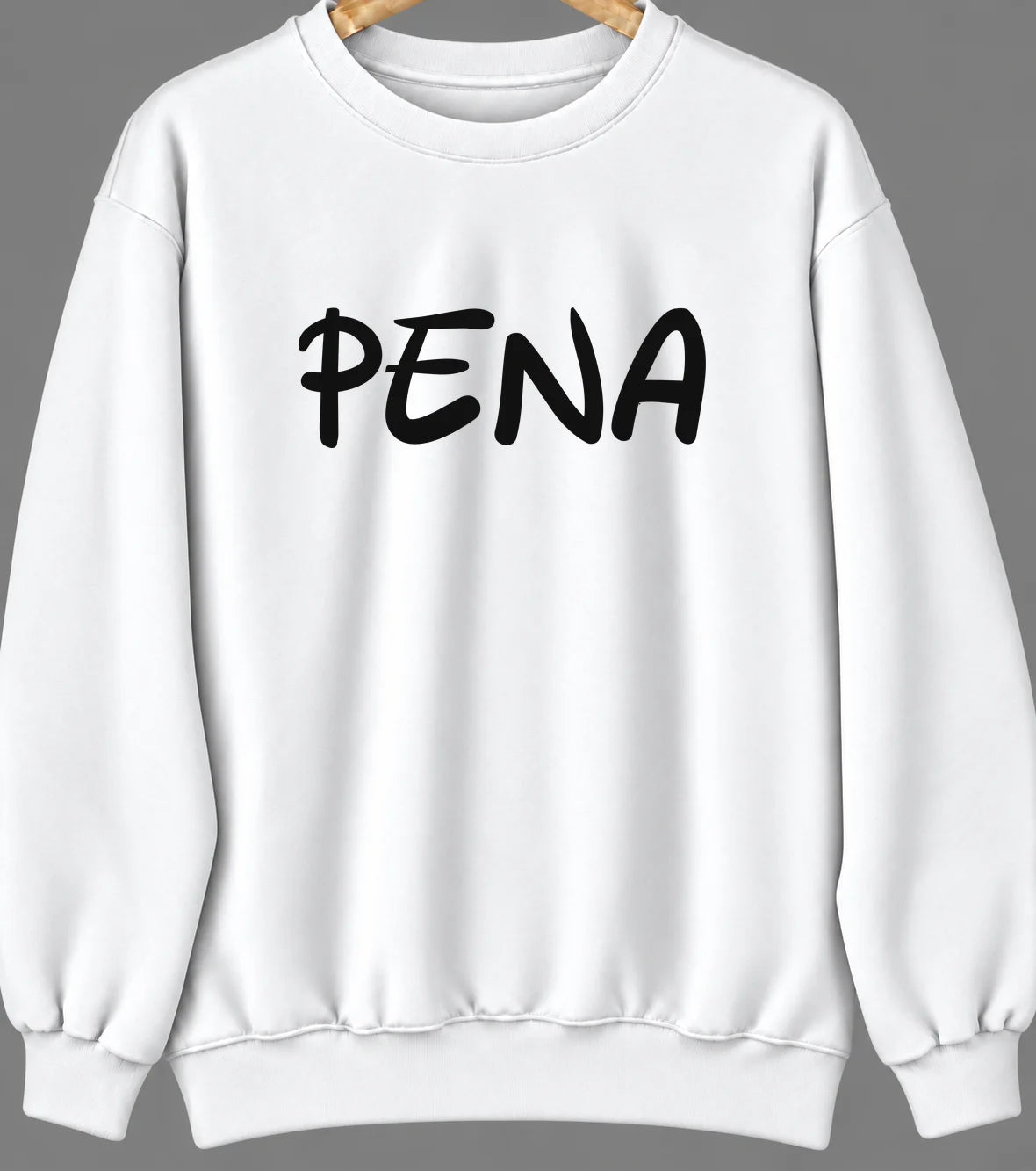 Pena, Texas Hometown Crewneck — White