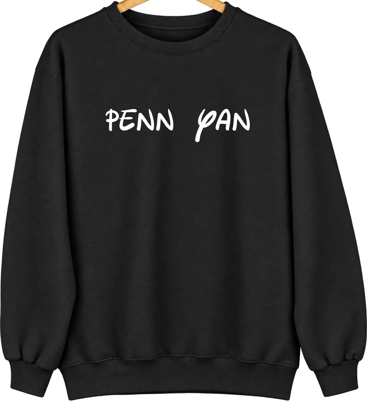 Penn Yan, New York Hometown Crewneck — Black