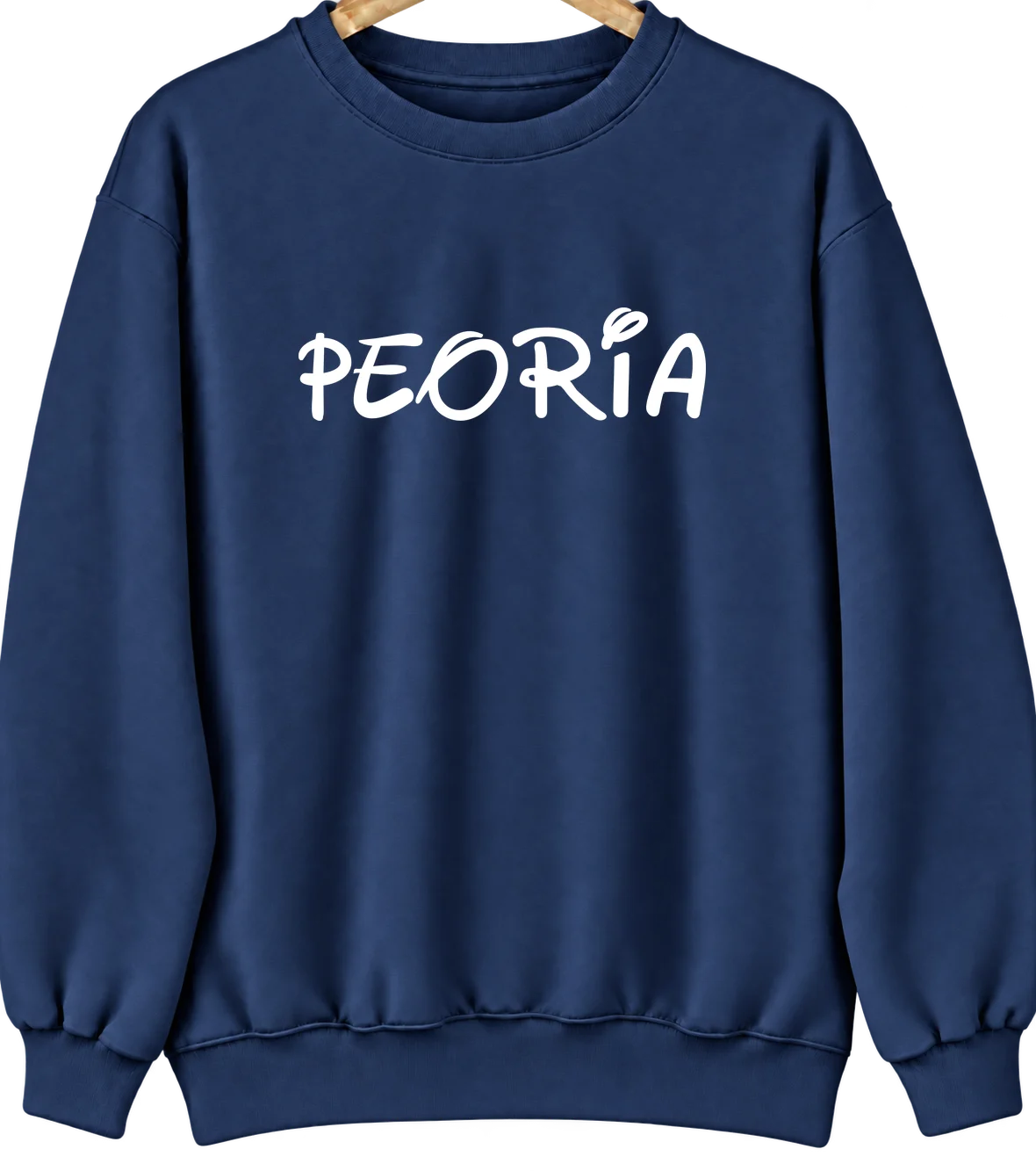 Peoria, Oregon Hometown Crewneck — Navy