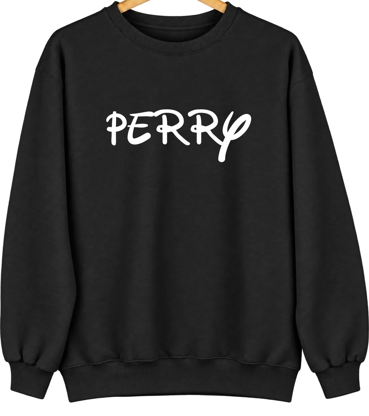 Perry, Kansas Hometown Crewneck — Black