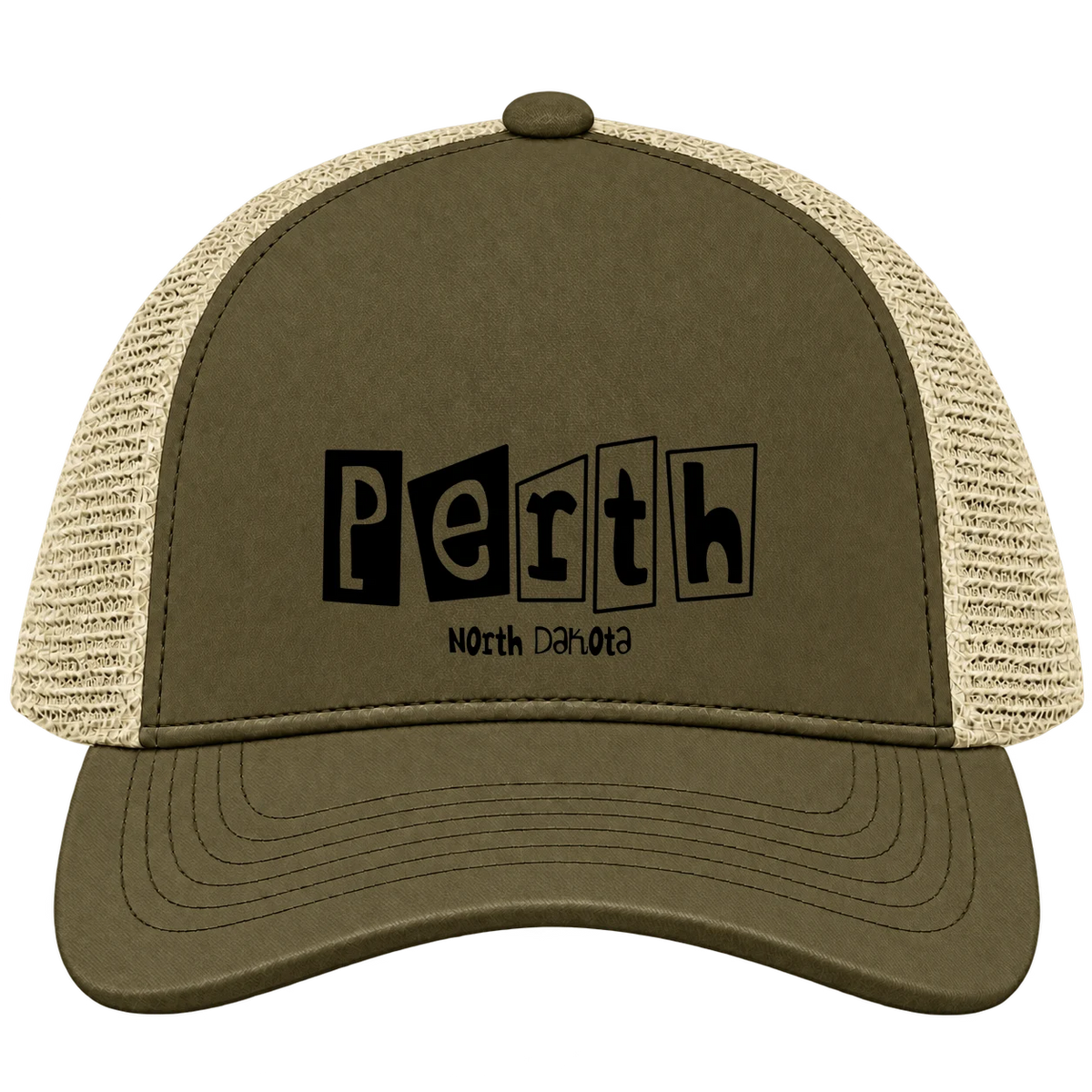 Perth, North Dakota Hometown Trucker Cap