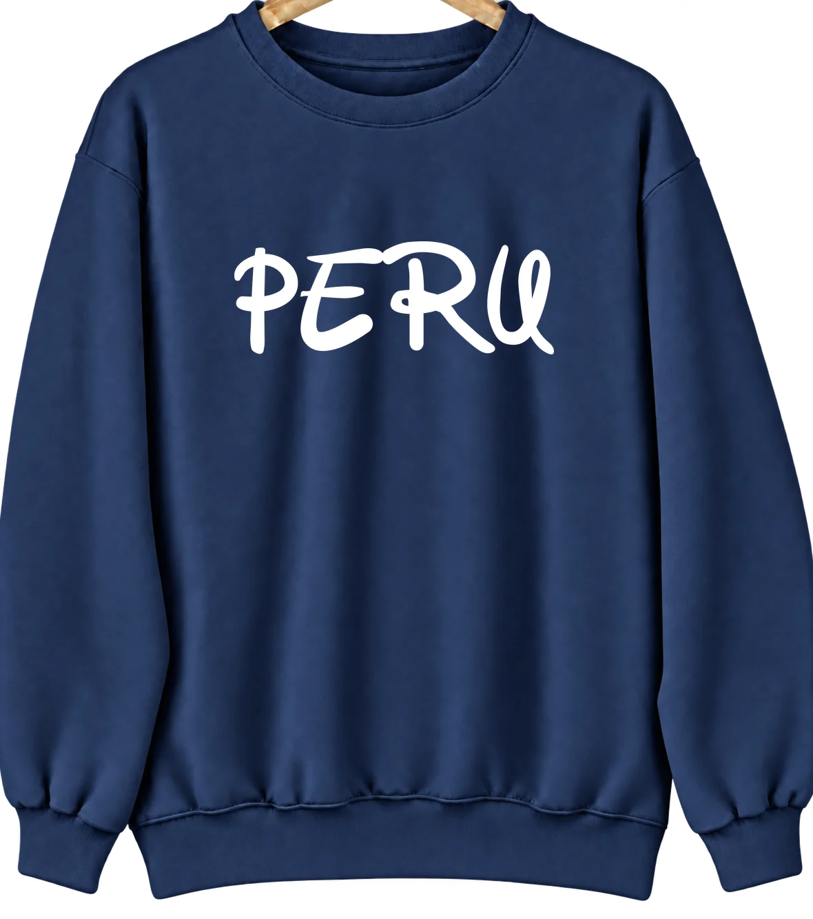 Peru, Nebraska Hometown Crewneck — Navy
