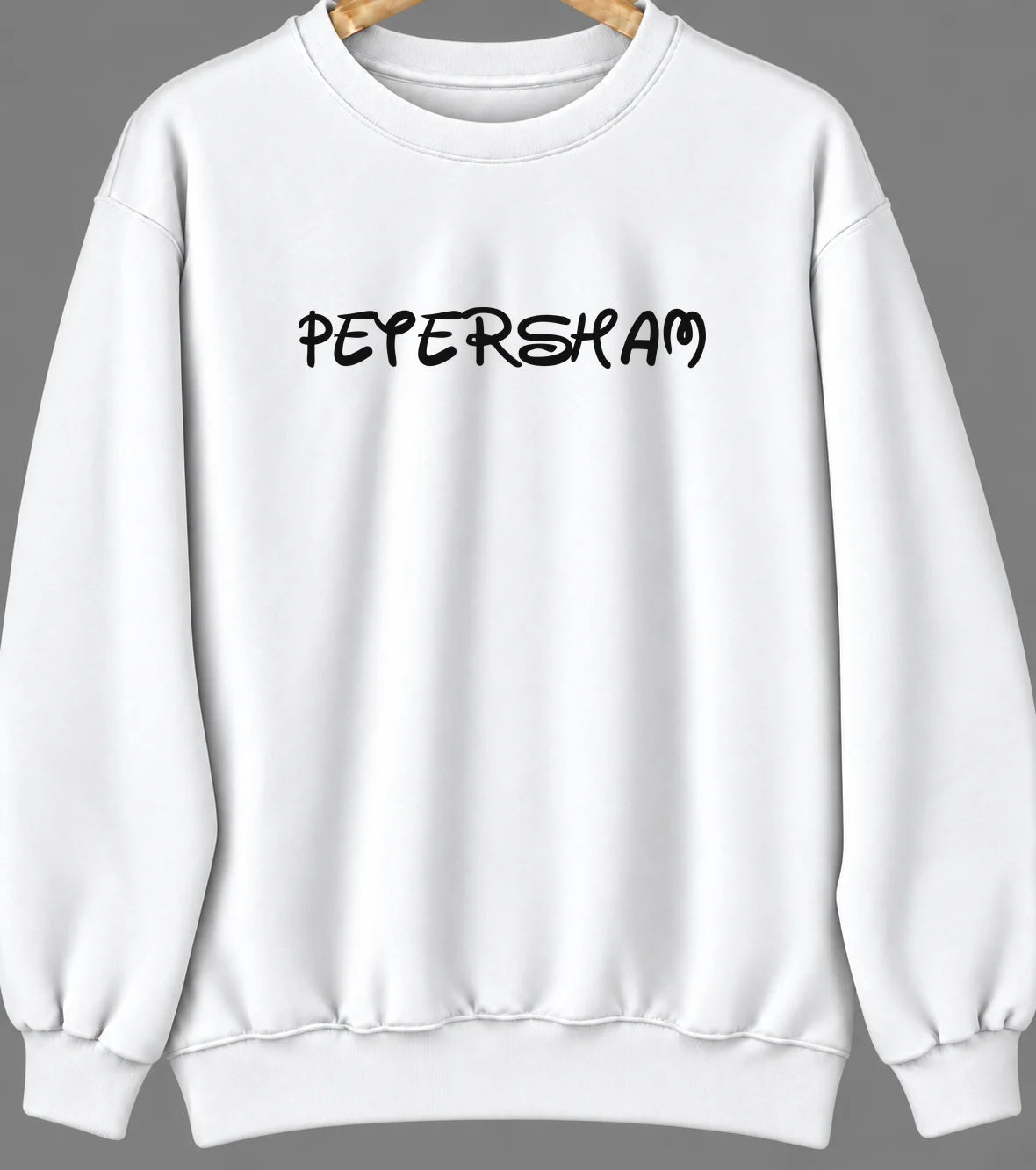 Petersham, Massachusetts Hometown Crewneck — White