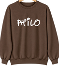 Philo, Illinois Hometown Crewneck — Brown
