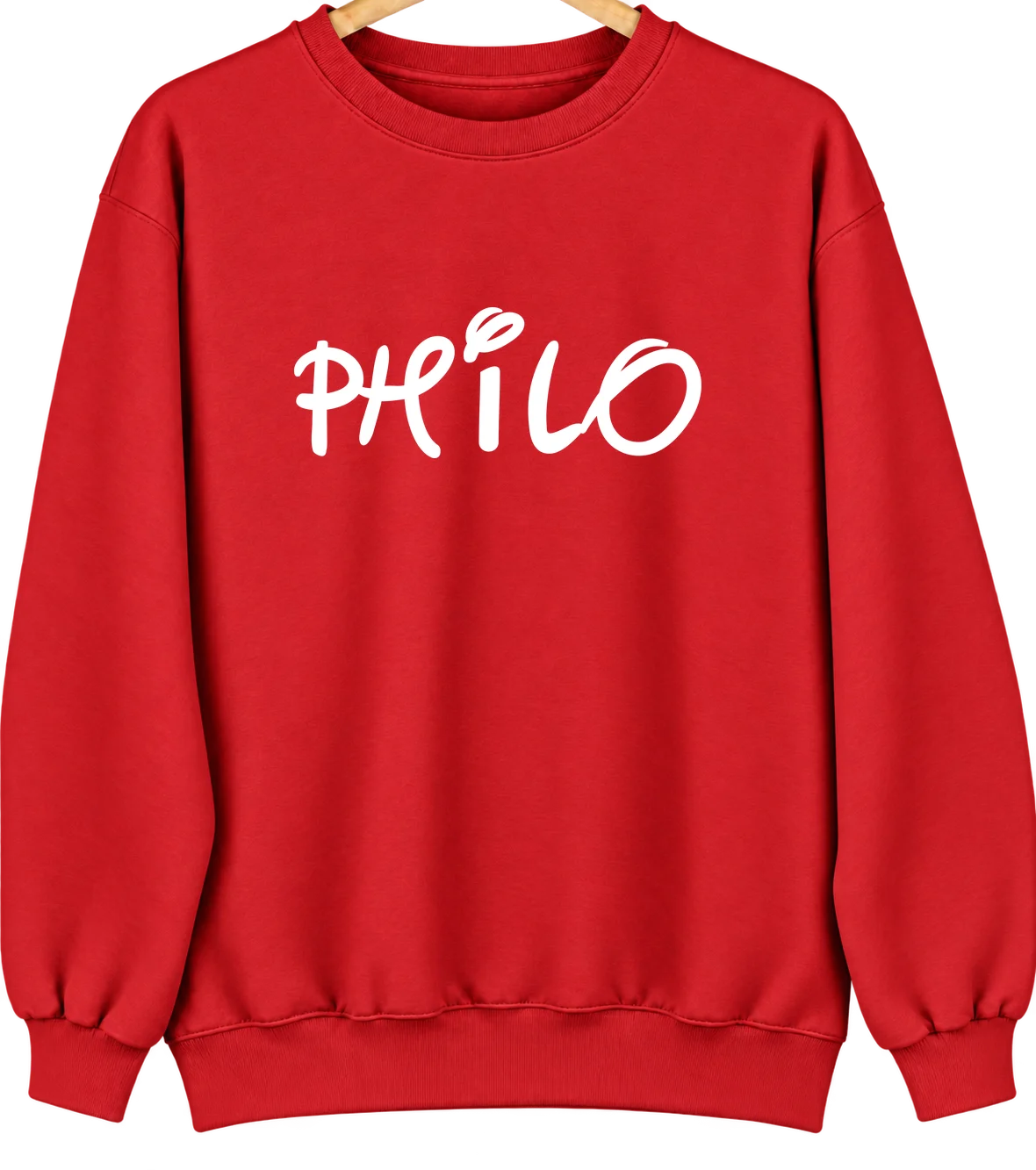 Philo, Ohio Hometown Crewneck — Red
