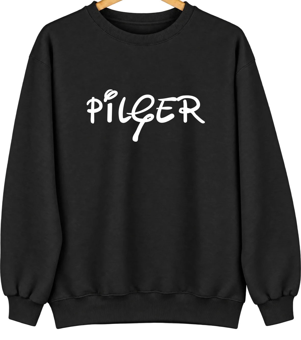 Pilger, Nebraska Hometown Crewneck — Black