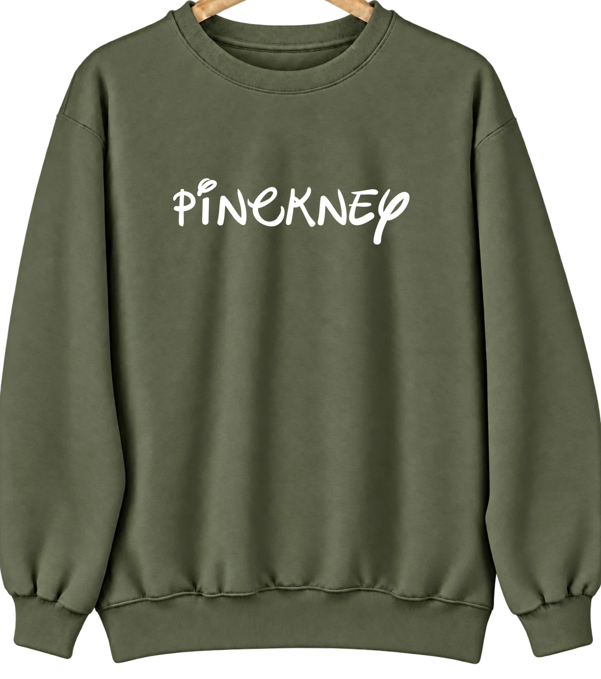 Pinckney, Michigan Hometown Crewneck — Military Green