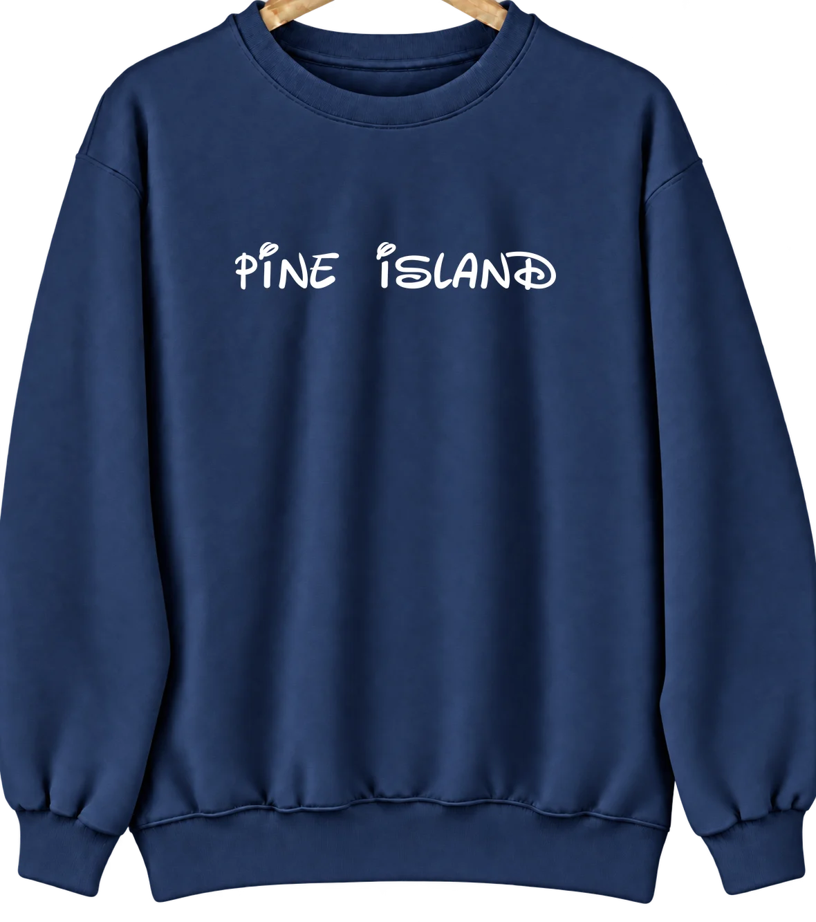 Pine Island, Texas Hometown Crewneck — Navy