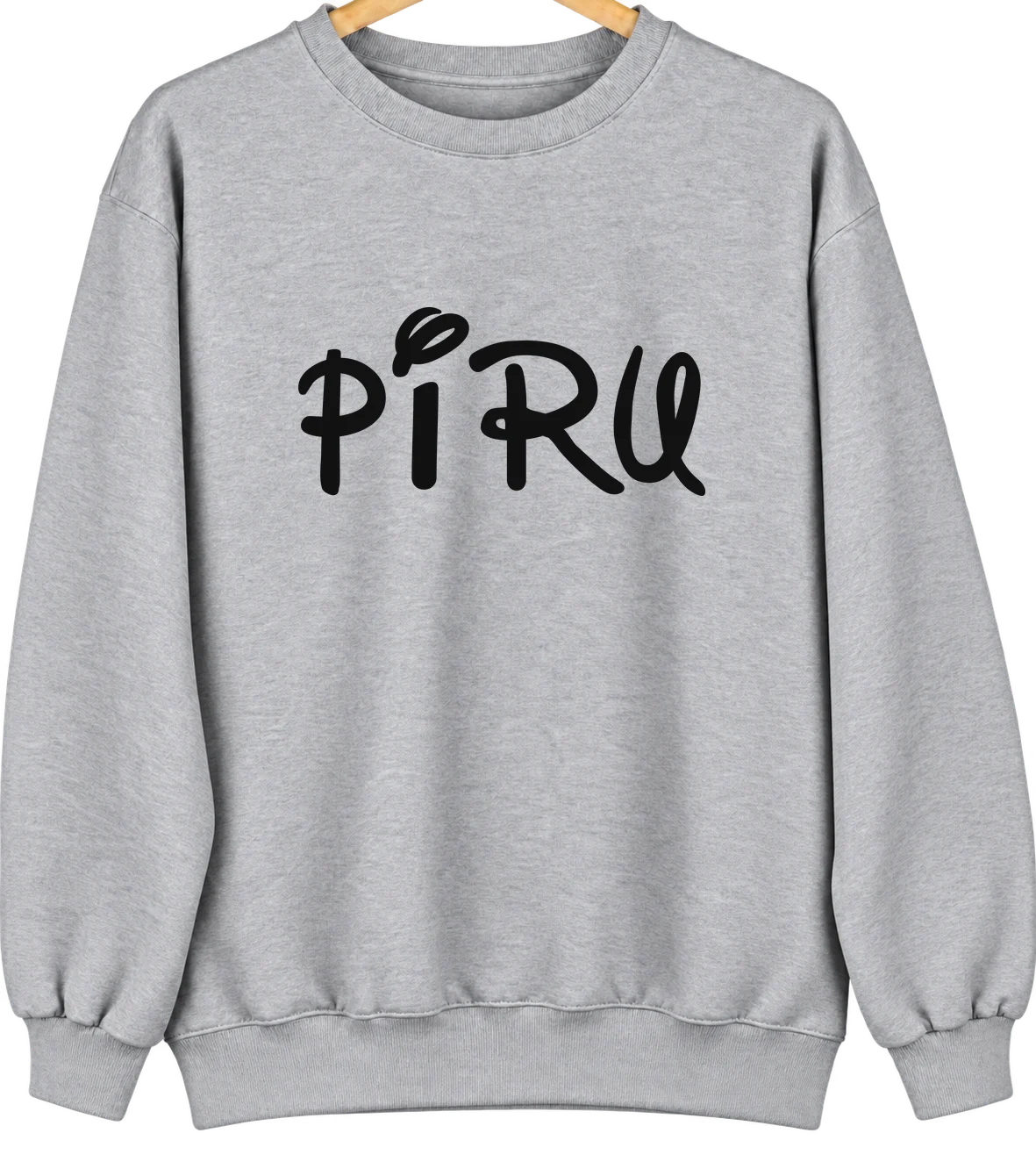 Piru, California Hometown Crewneck — Sport Grey