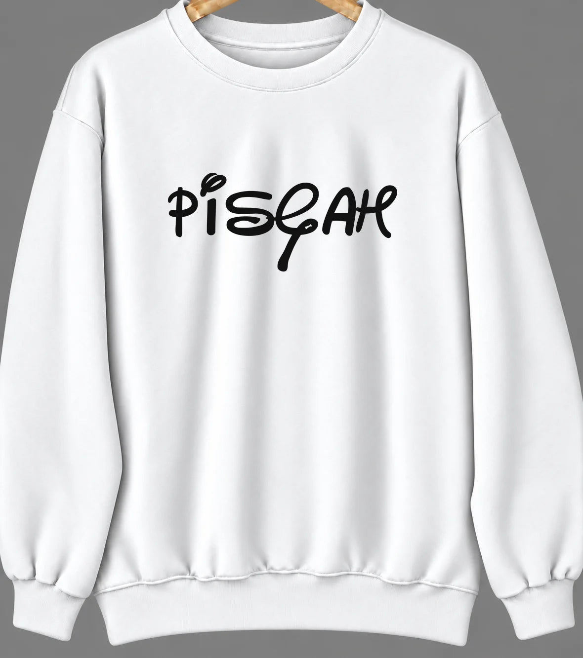 Pisgah, Alabama Hometown Crewneck — White