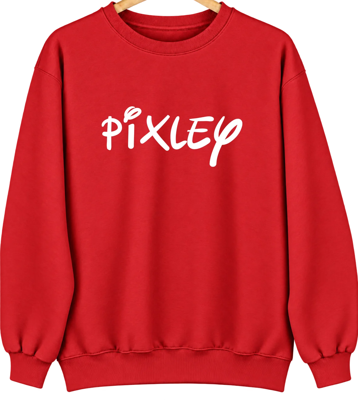 Pixley, California Hometown Crewneck — Red
