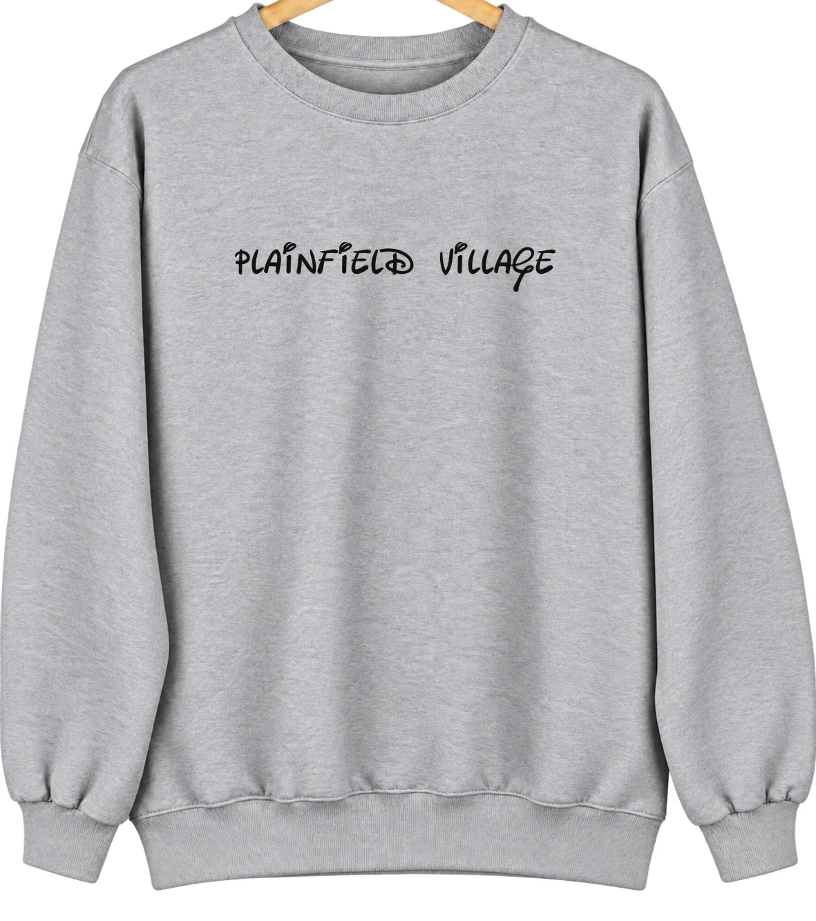 Plainfield Village, Connecticut Hometown Crewneck — Sport Grey