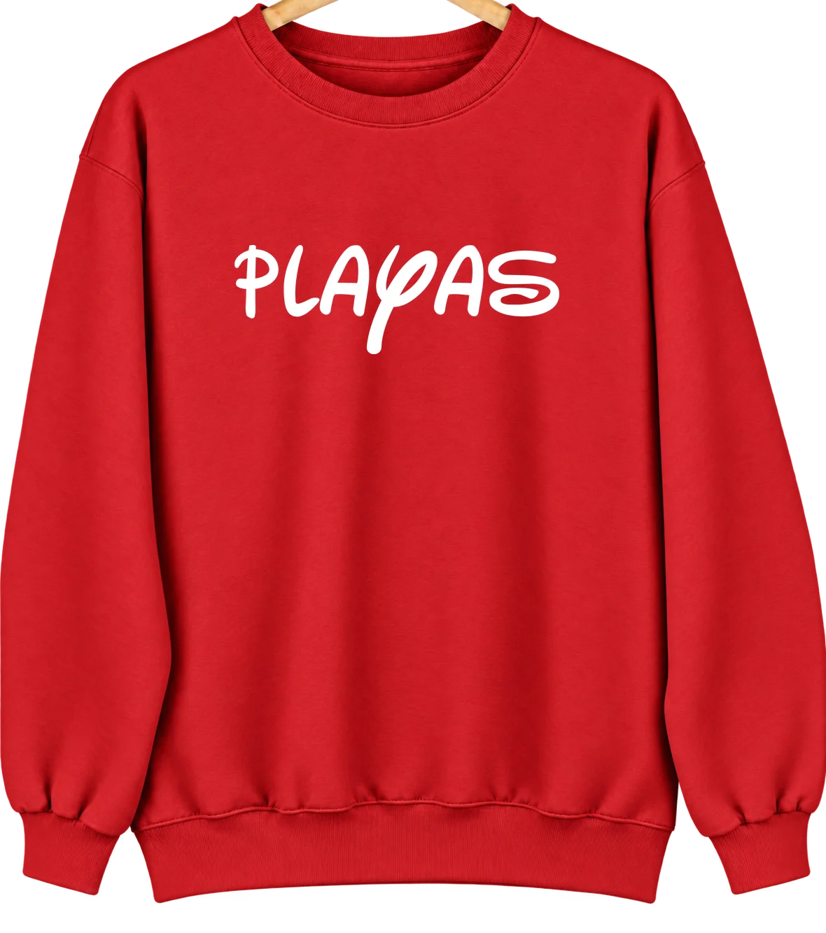 Playas, New Mexico Hometown Crewneck — Red