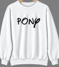 Pony, Montana Hometown Crewneck — White