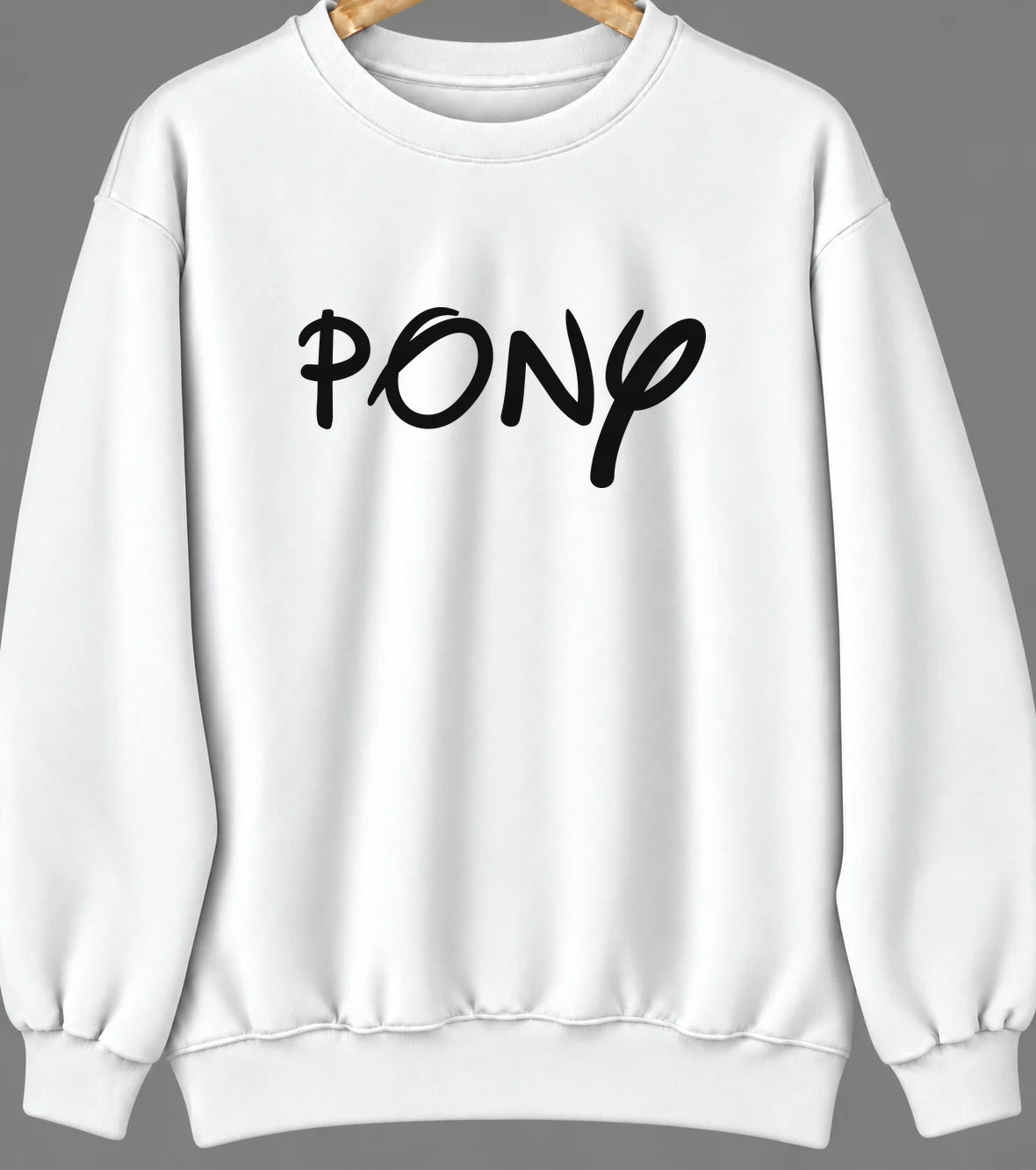 Pony, Montana Hometown Crewneck — White