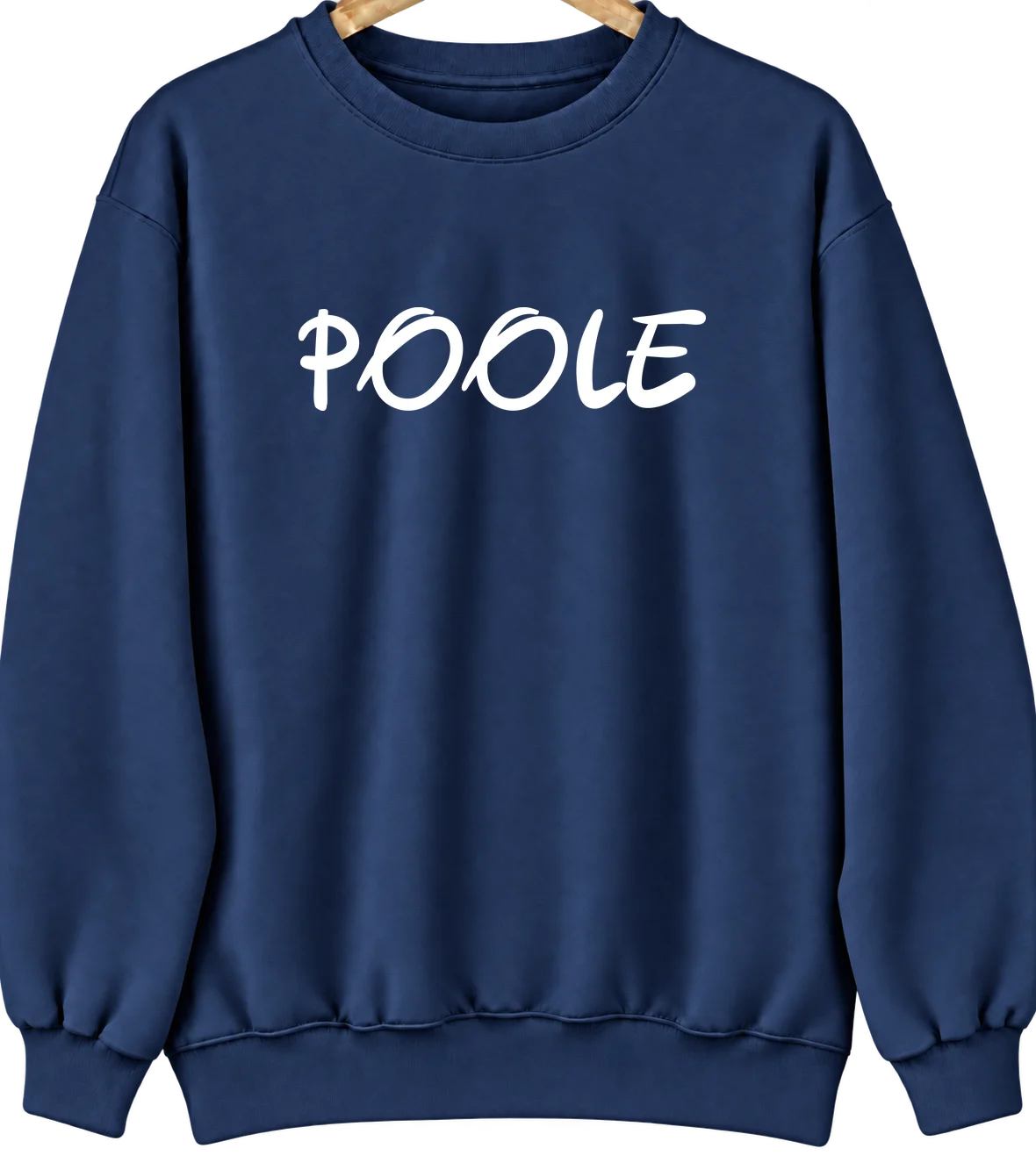 Poole, Nebraska Hometown Crewneck — Navy