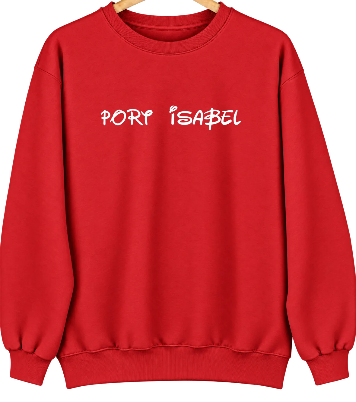 Port Isabel, Texas Hometown Crewneck — Red