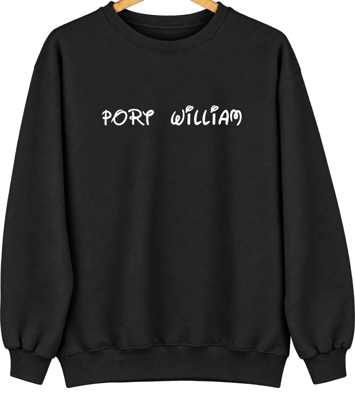 Port William, Ohio Hometown Crewneck — Black