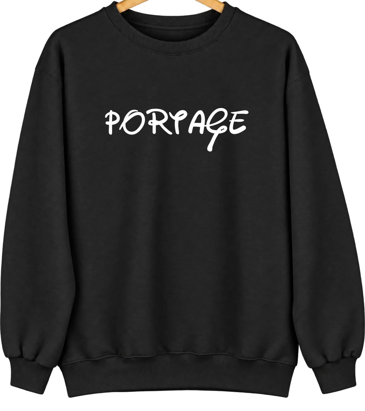 Portage, Pennsylvania Hometown Crewneck — Black