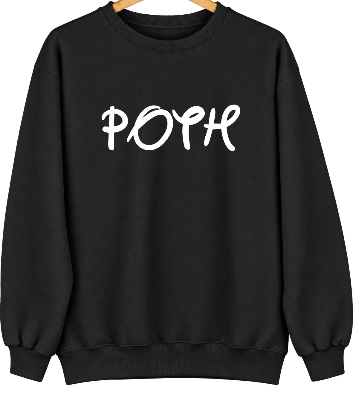 Poth, Texas Hometown Crewneck — Black