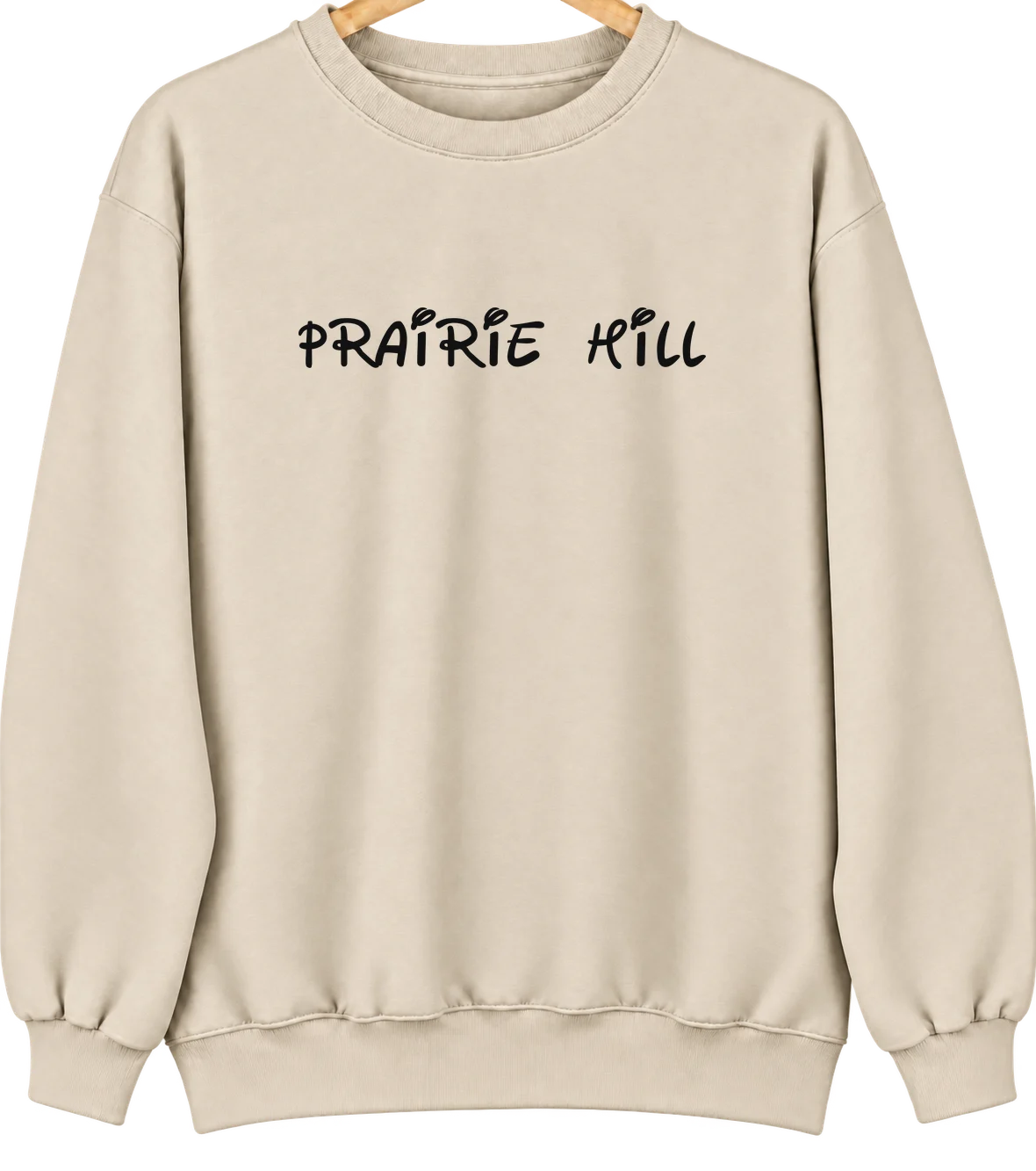Prairie Hill, Missouri Hometown Crewneck — Sand