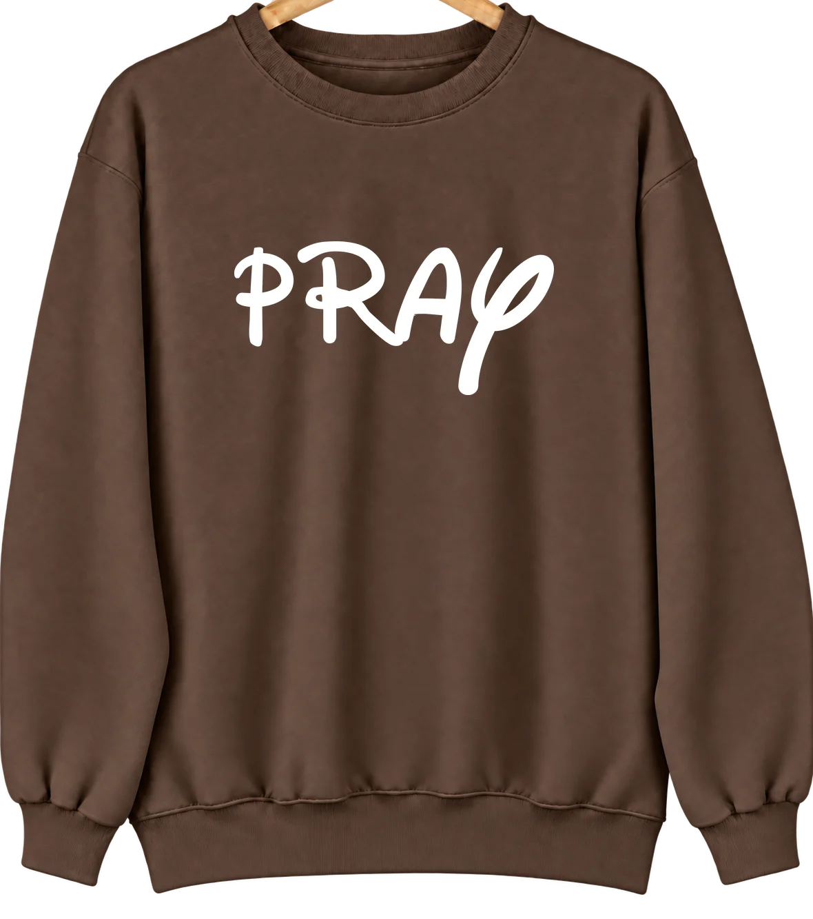 Pray, Montana Hometown Crewneck — Brown