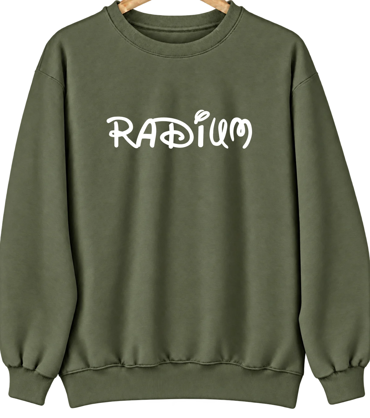 Radium, Kansas Hometown Crewneck — Military Green