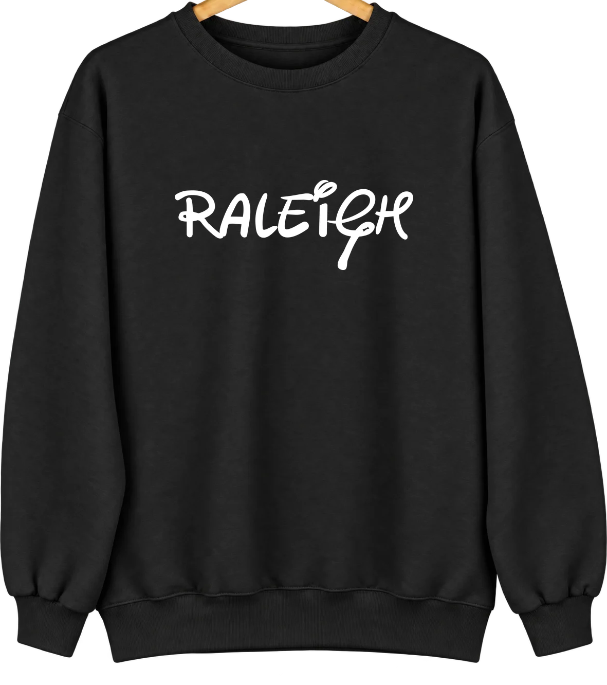Raleigh, West Virginia Hometown Crewneck — Black