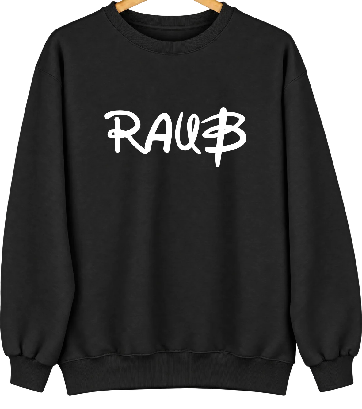 Raub, Indiana Hometown Crewneck — Black