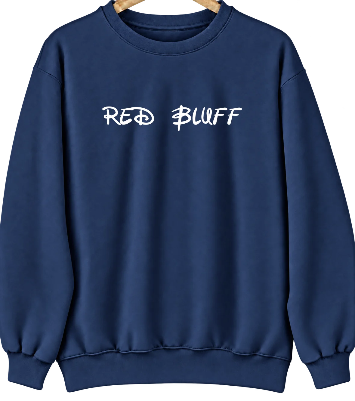Red Bluff, California Hometown Crewneck — Navy
