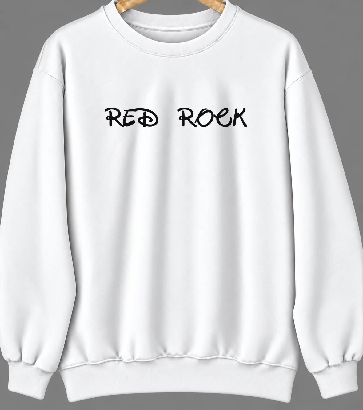 Red Rock, Texas Hometown Crewneck — White