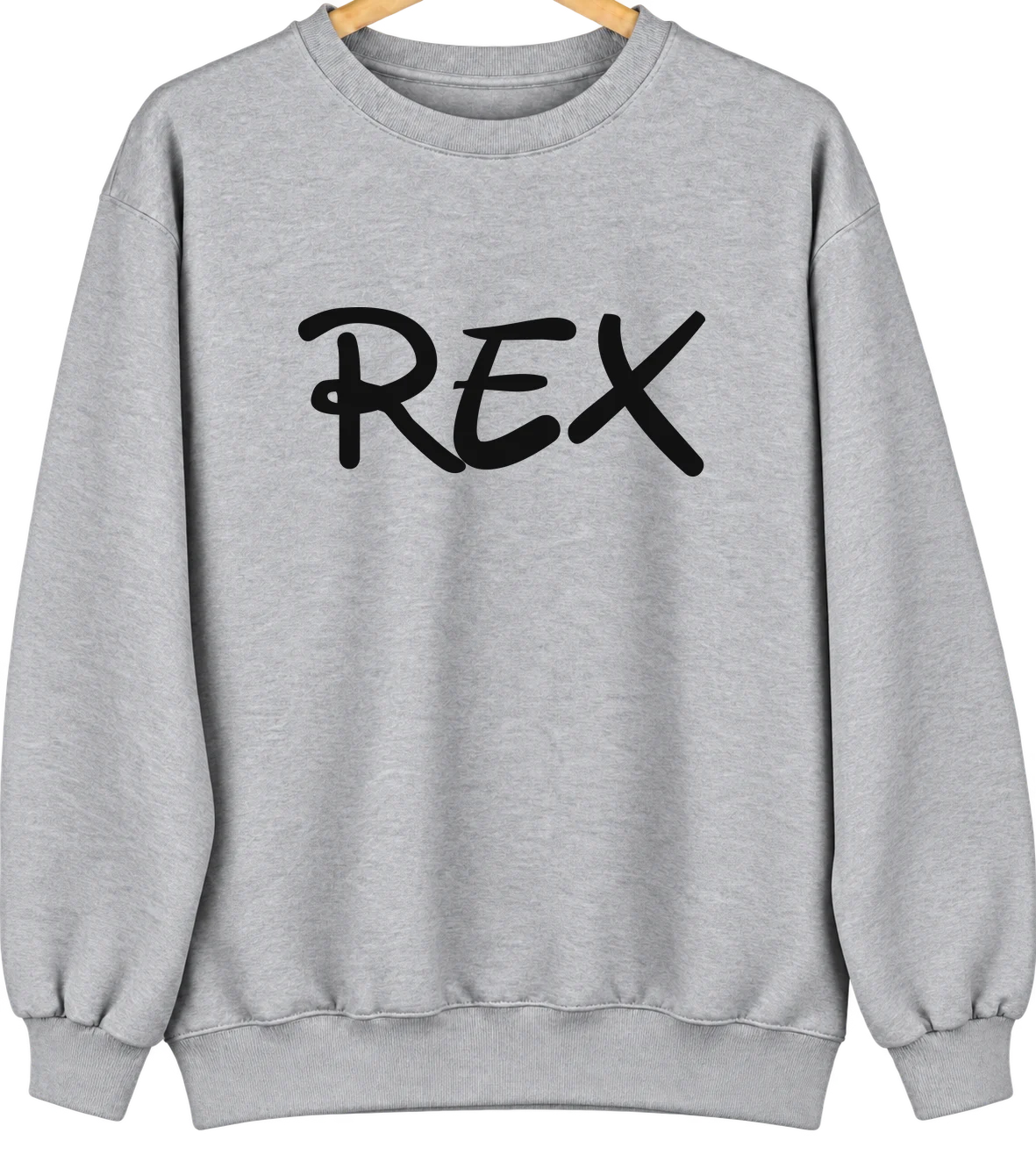 Rex, North Carolina Hometown Crewneck — Sport Grey