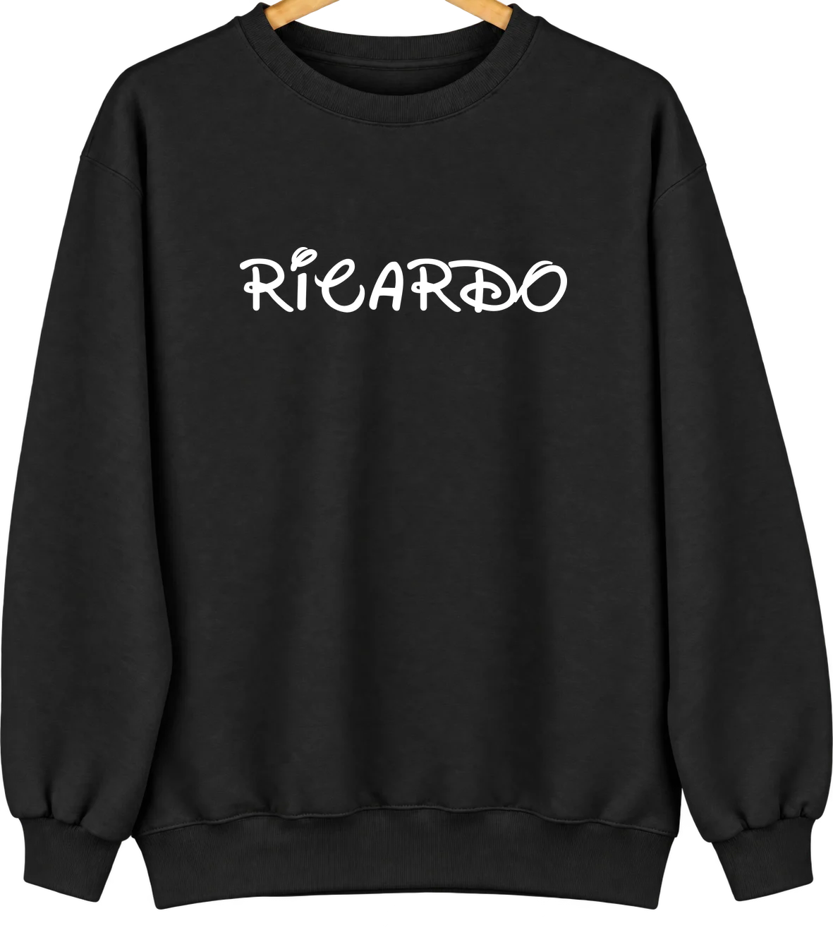 Ricardo, Texas Hometown Crewneck — Black