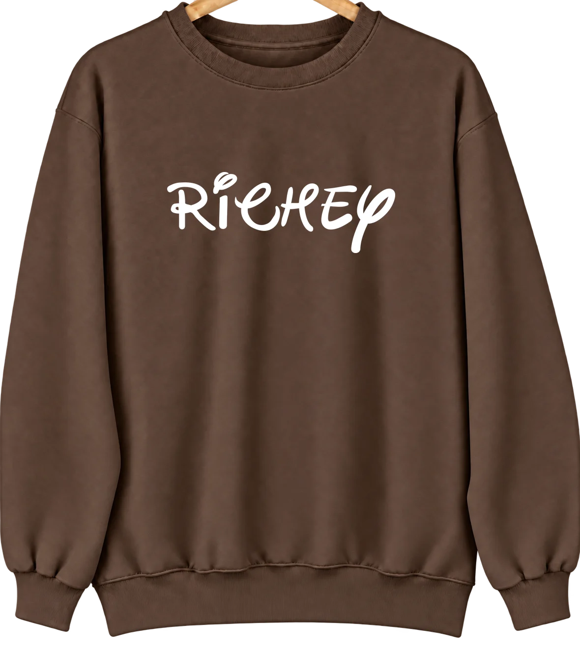 Richey, Montana Hometown Crewneck — Brown