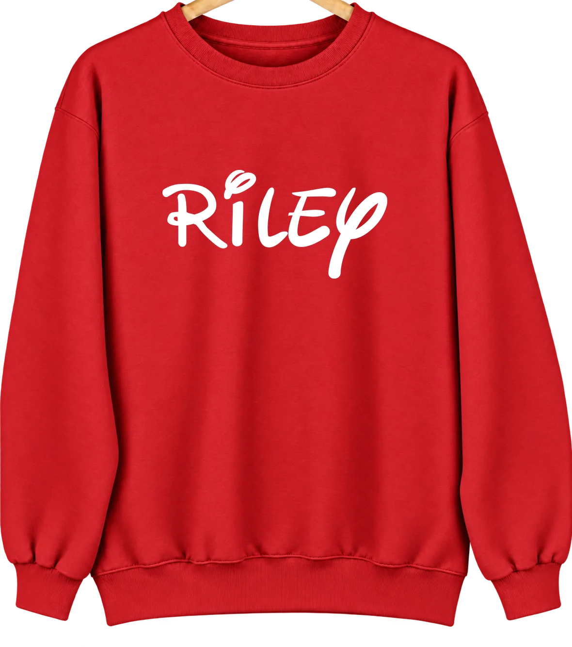 Riley, Indiana Hometown Crewneck — Red