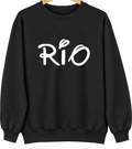Rio, Illinois Hometown Crewneck — Black