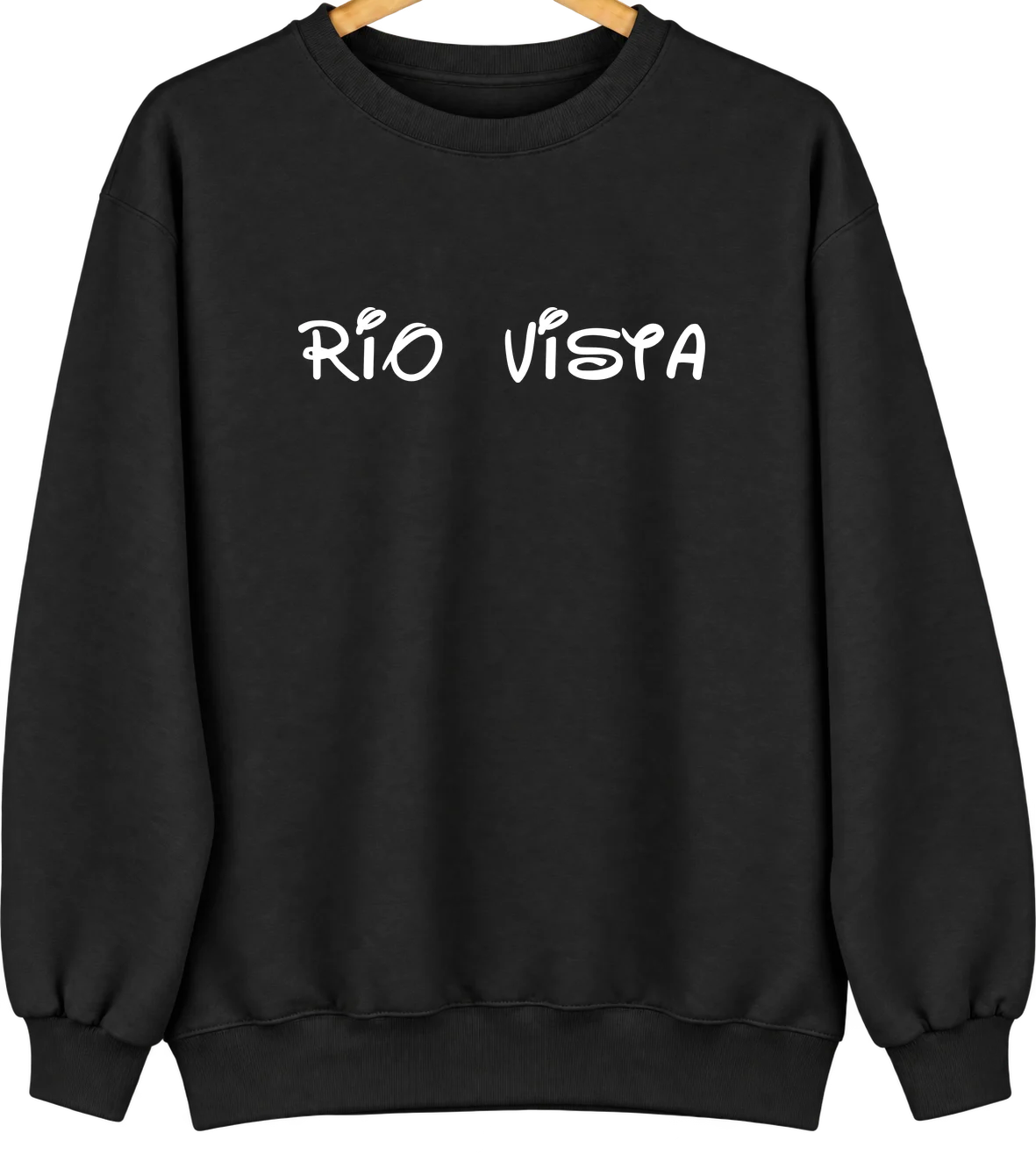 Rio Vista, Texas Hometown Crewneck — Black