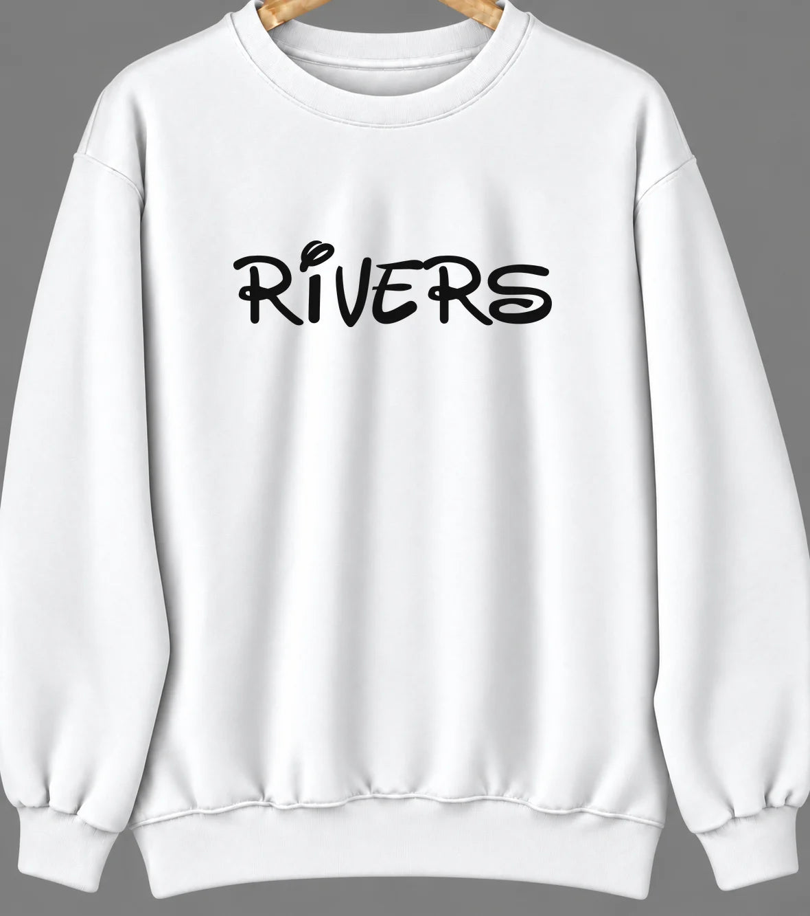 Rivers, New Mexico Hometown Crewneck — White