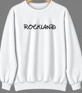 Rockland, Michigan Hometown Crewneck — White
