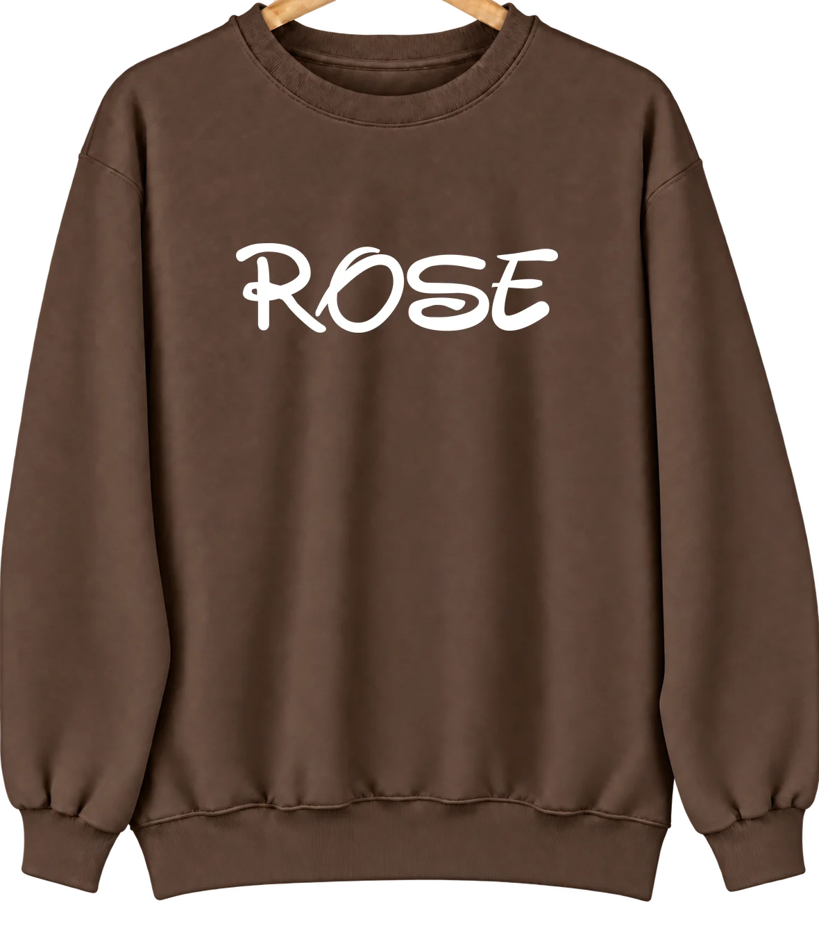 Rose, Oklahoma Hometown Crewneck — Brown