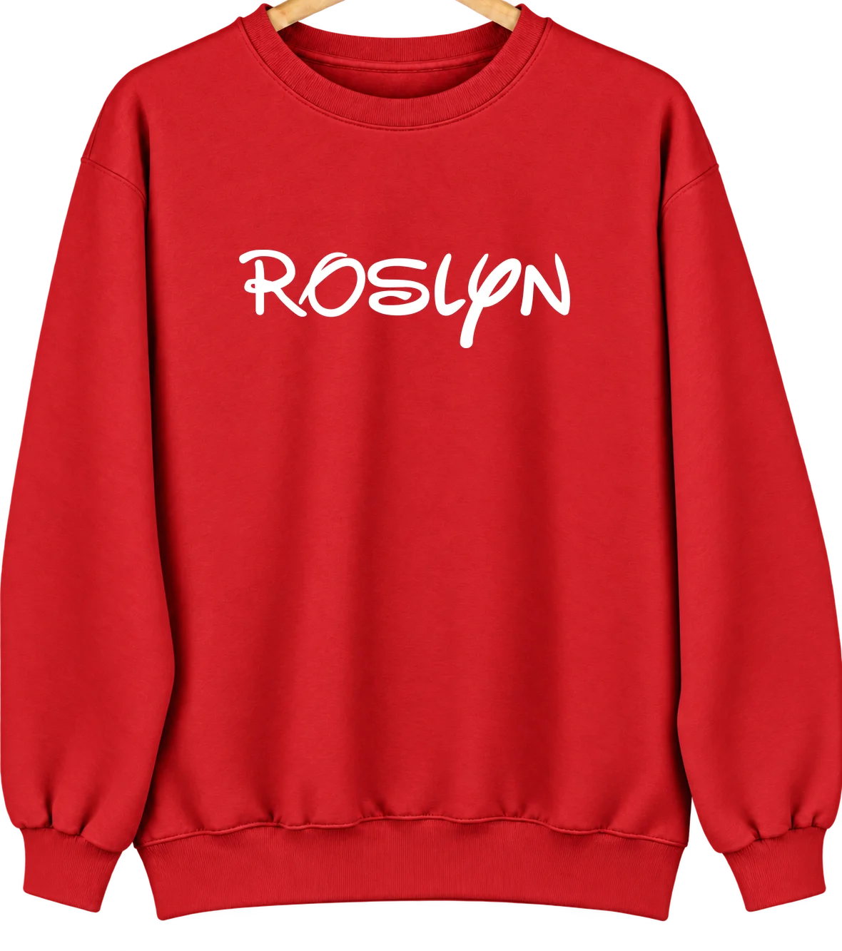 Roslyn, Pennsylvania Hometown Crewneck — Red