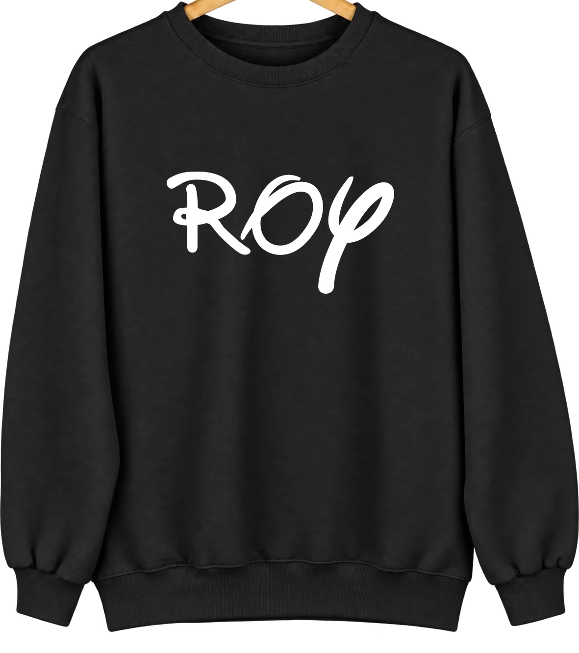 Roy, New Mexico Hometown Crewneck — Black