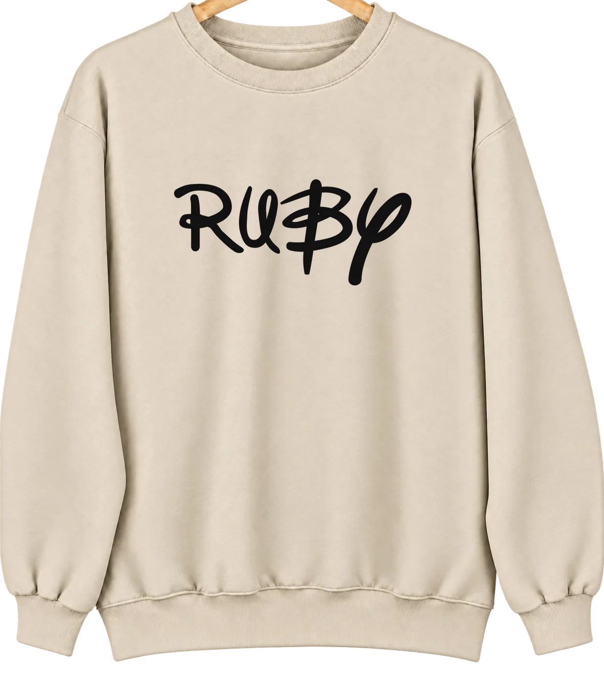 Ruby, Alaska Hometown Crewneck — Sand