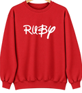 Ruby, Michigan Hometown Crewneck — Red