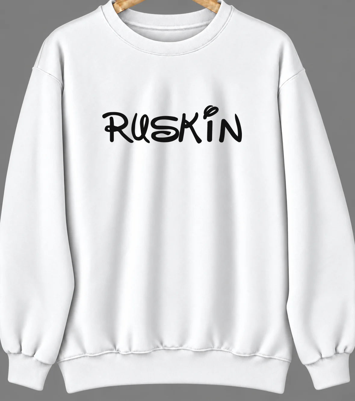 Ruskin, Nebraska Hometown Crewneck — White